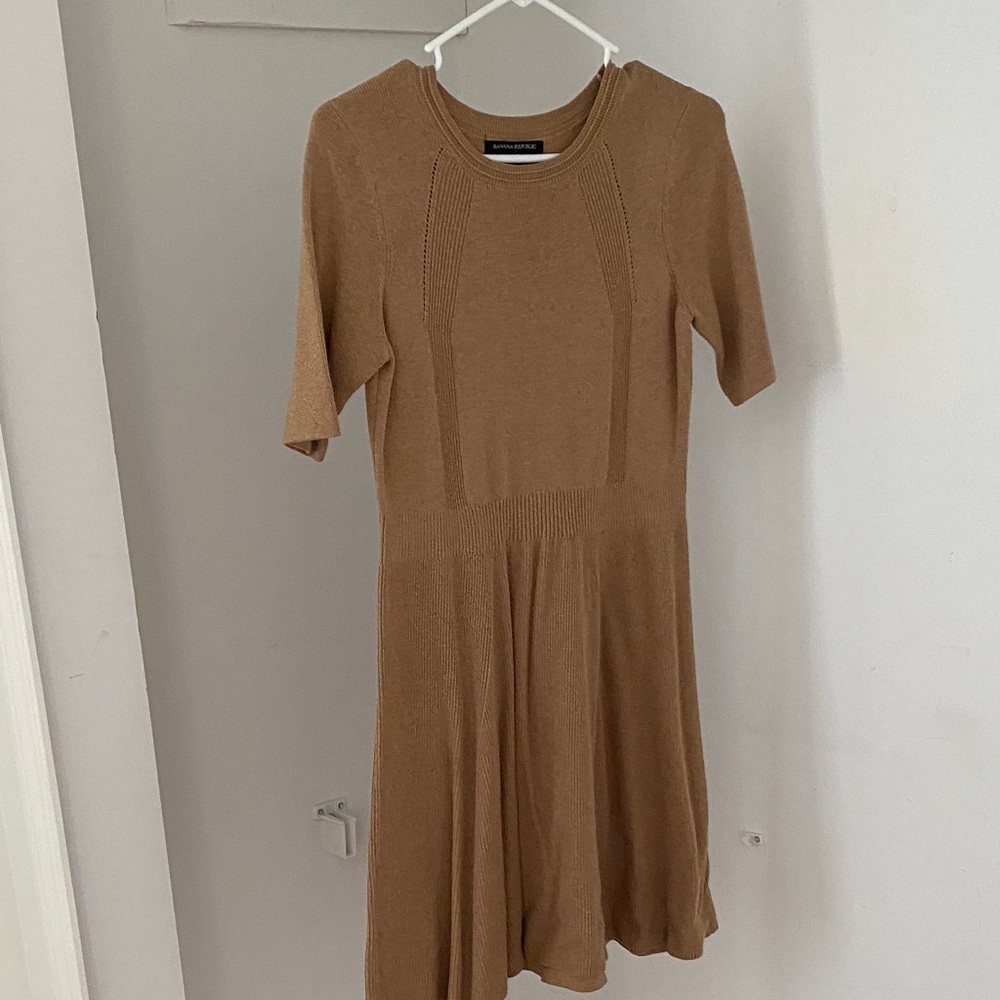 Banana Republic Tan Midi Dress